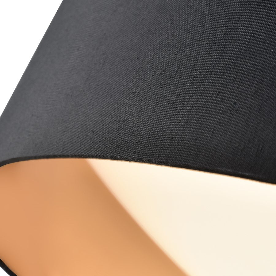 Millennium Rosata 20" Wide Flushmount, Black/Burnished Gold Interior