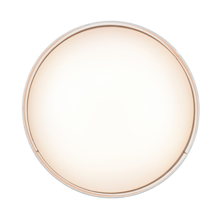 Millennium Rosata 20" Wide Flushmount, White/Burnished Gold Interior