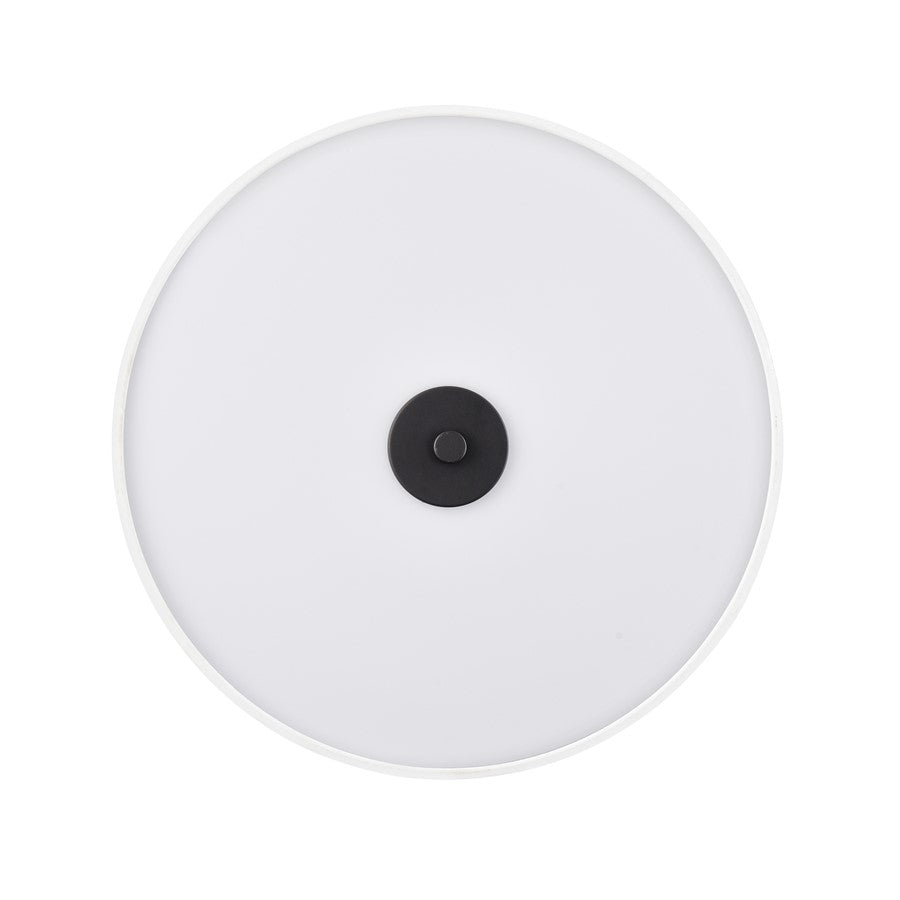 Millennium Lighting Guyten 2Lt 13" Flushmount, Black/White