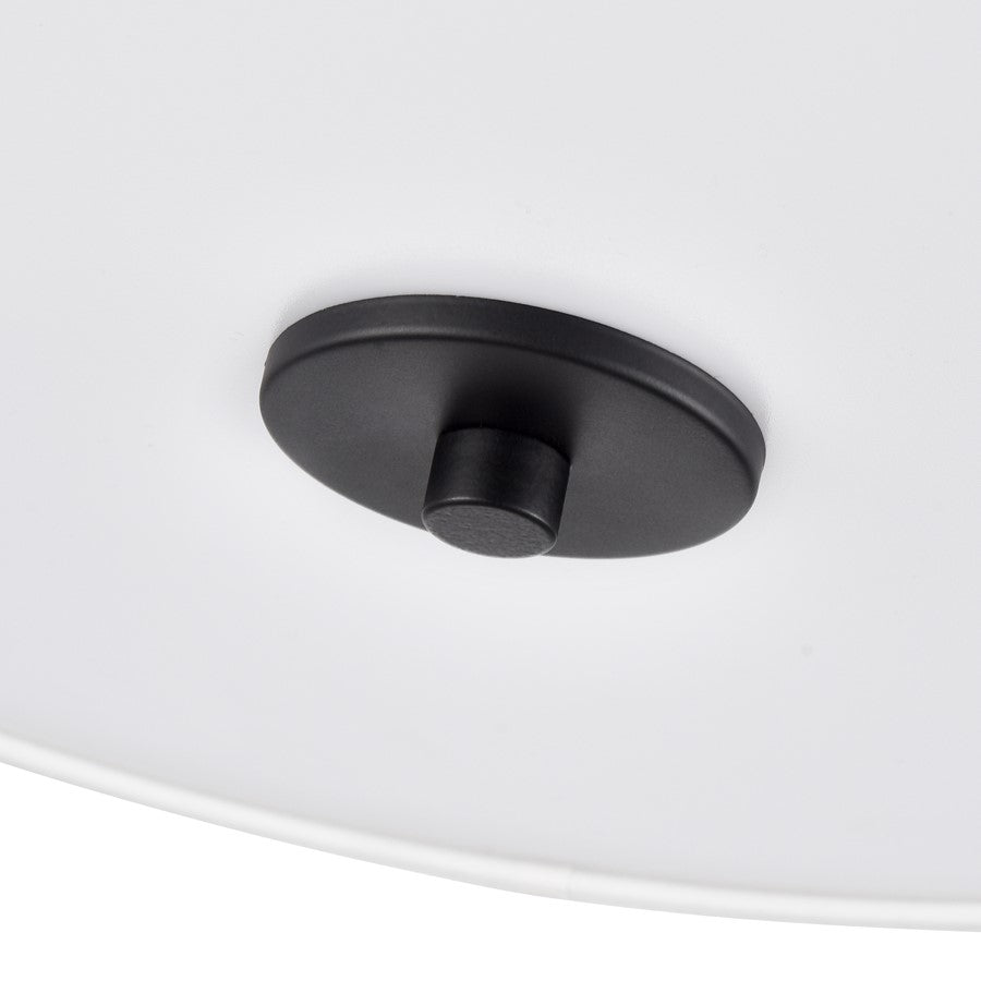 Millennium Lighting Guyten 2Lt 13" Flushmount, Black/White