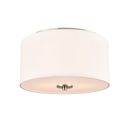 Millennium Lighting Guyten 2Lt 13" Flushmount, Modern Gold/White - 41002-MG