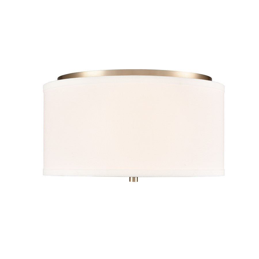 Millennium Lighting Guyten 2Lt 13" Flushmount, Modern Gold/White