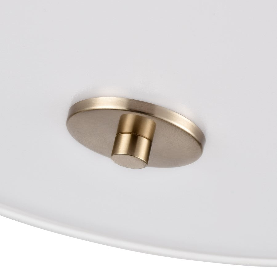 Millennium Lighting Guyten 2Lt 13" Flushmount, Modern Gold/White