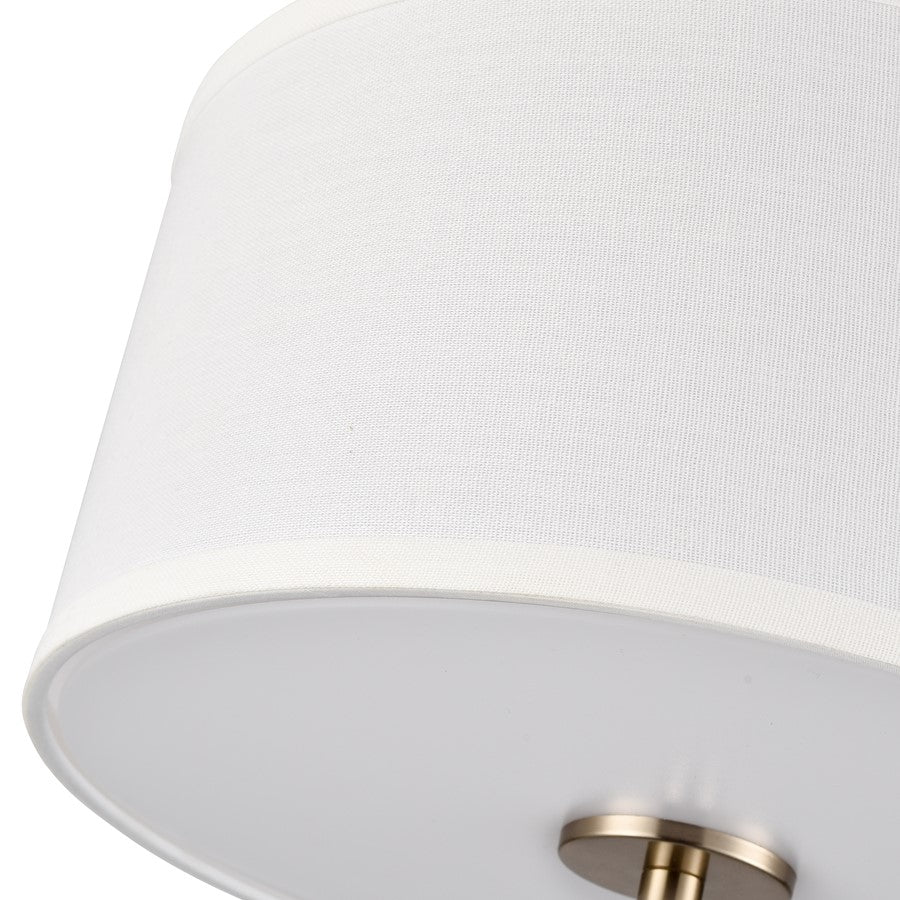 Millennium Lighting Guyten 2Lt 13" Flushmount, Modern Gold/White