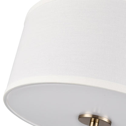 Millennium Lighting Guyten 2Lt 13" Flushmount, Modern Gold/White