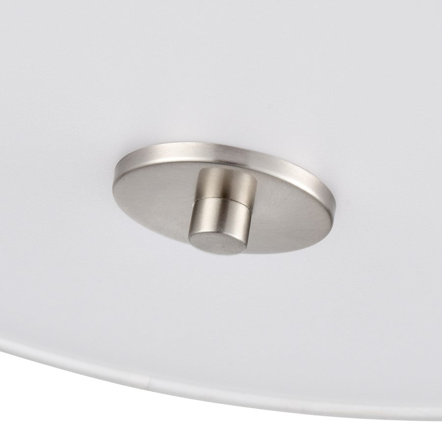Millennium Lighting Guyten 2Lt 13" Semi-Flush Mount, Nickel/White