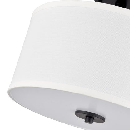 Millennium Lighting Guyten 2Lt 13" Semi-Flush Mount, Black/White