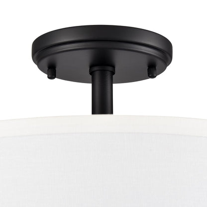 Millennium Lighting Guyten 2Lt 13" Semi-Flush Mount, Black/White