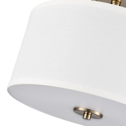 Millennium Lighting Guyten 2Lt 13" Semi-Flush Mount, Gold/White