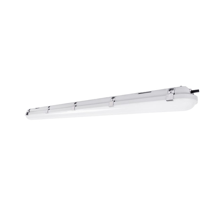 RP Lighting Linear 4' Vapor Tight LED Light/EM, Gray/White - 4117WH-3W3CCT-MS-EM