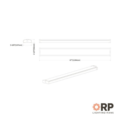 RP Lighting Linear 4' Wrap LED Light, White/MS