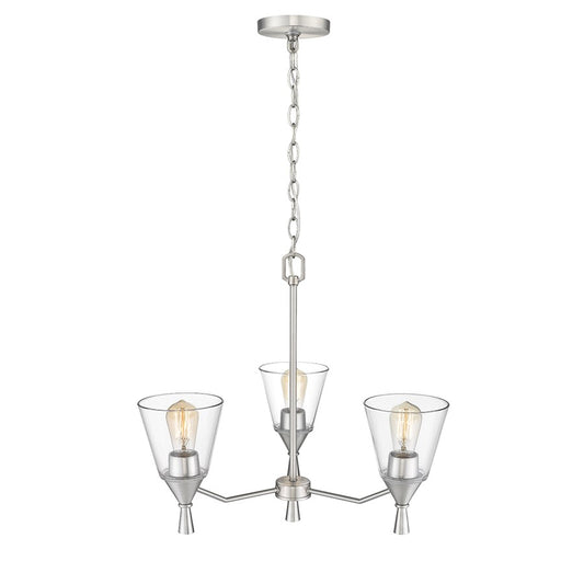 Millennium Lighting Artini 3Lt Chandelier, Brushed Nickel - 412003-BN