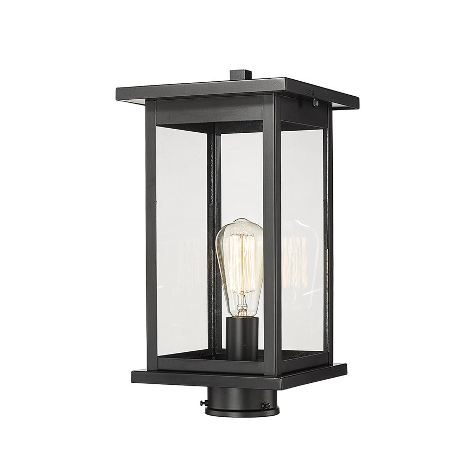 Millennium Lighting Bowton 1Lt Outdoor Post Lantern, Black - 4124-PBK