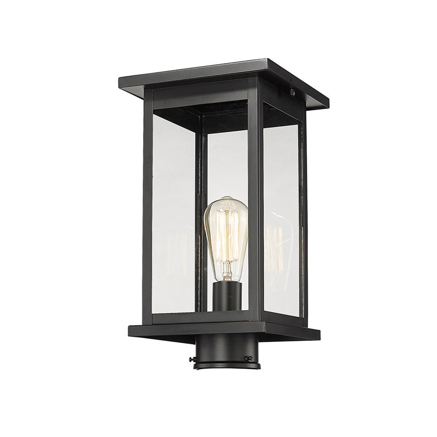 Millennium Lighting Bowton 1Lt Outdoor Post Lantern, Black