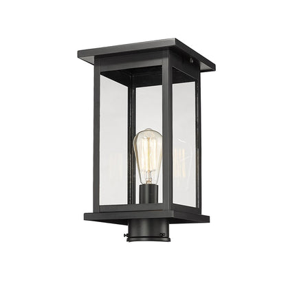 Millennium Lighting Bowton 1Lt Outdoor Post Lantern, Black