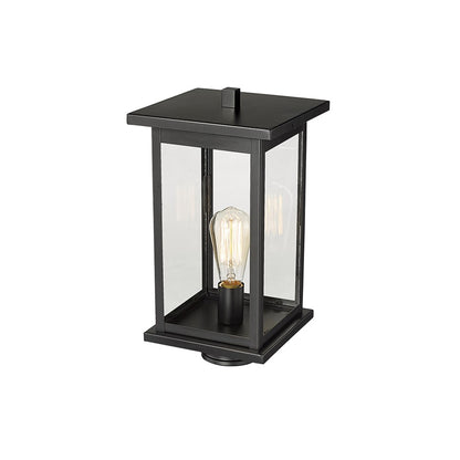 Millennium Lighting Bowton 1Lt Outdoor Post Lantern, Black