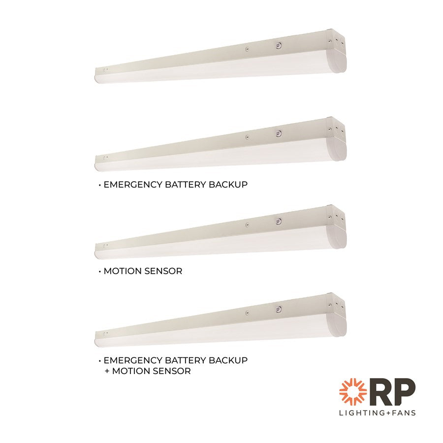 RP Lighting Linear 4' Strip LED Light, White/EM