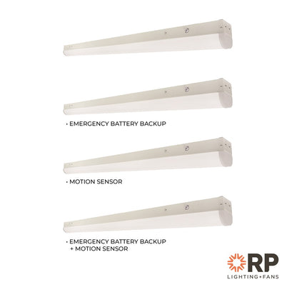 RP Lighting Linear 4' Strip LED Light, White/EM