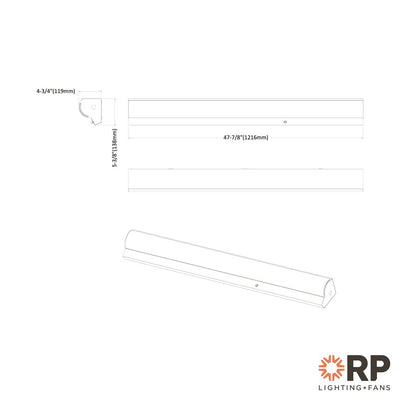RP Lighting Linear 4' Stairwell LED Light, White