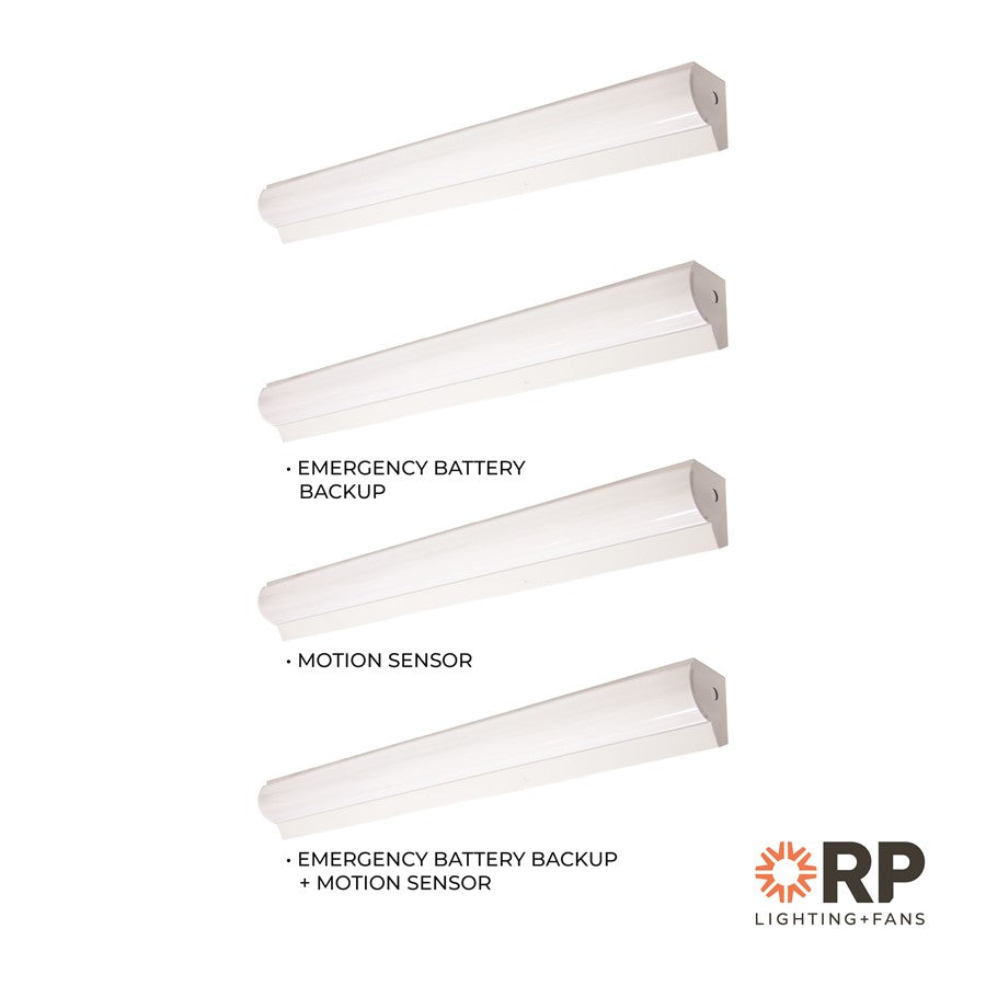 RP Lighting Linear 4' Stairwell LED Light, WhiteMS/EM