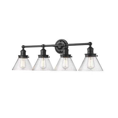 Millennium Lighting Eyden 4Lt Vanity, Black