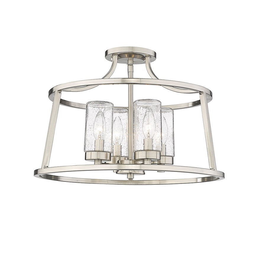Millennium Lighting Errol 4Lt Semi-Flush Mount, Brushed Nickel