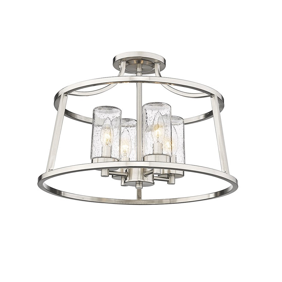 Millennium Lighting Errol 4Lt Semi-Flush Mount, Brushed Nickel