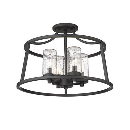 Millennium Lighting Errol 4Lt Semi-Flush Mount, Black - 4184-MB