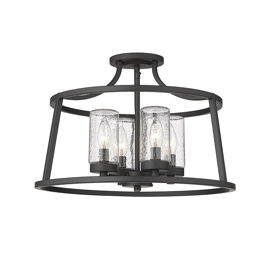 Millennium Lighting Errol 4Lt Semi-Flush Mount, Black
