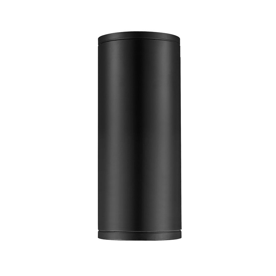 Millennium Vegas 1Lt 11" Outdoor Wall Sconce/Round, Black/Frosted - 42001-PBK
