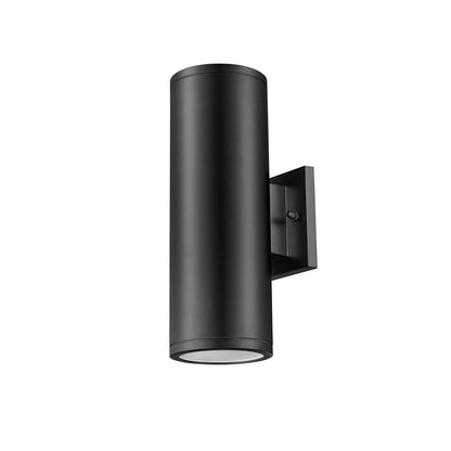 Millennium Vegas 2Lt 13" Outdoor Wall Sconce/Round, Black/Frosted