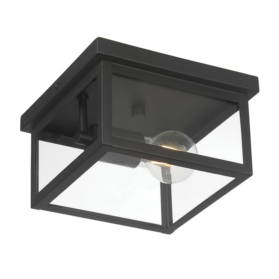 Millennium Lighting Evanton 1Lt Outdoor Flush Mount, Coated Black