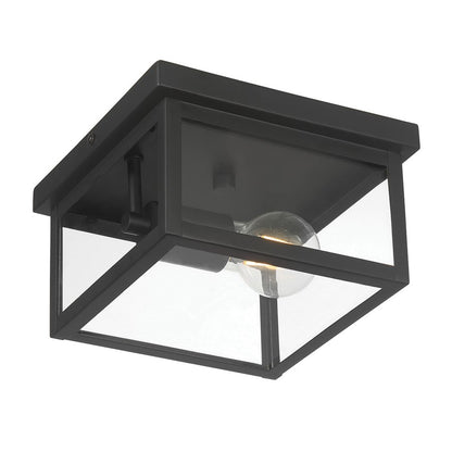 Millennium Lighting Evanton 1Lt Outdoor Flush Mount, Coated Black