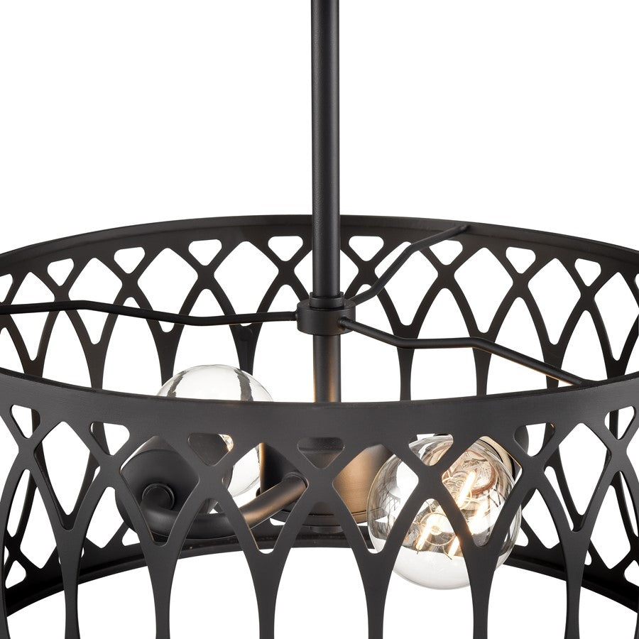 Millennium Lighting Arelyn 2Lt 13" Pendant, Black