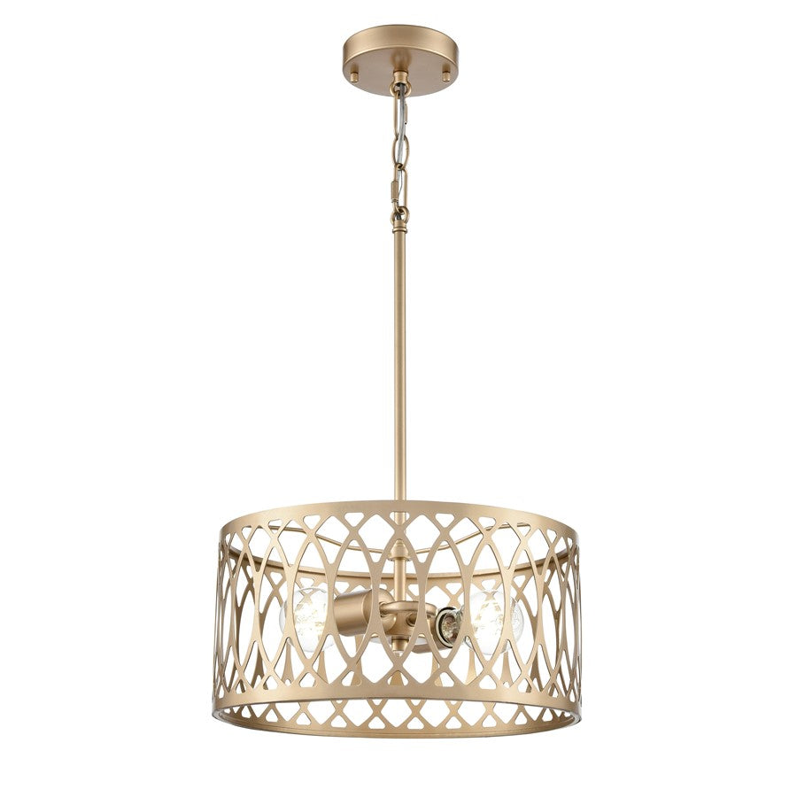 Millennium Lighting Arelyn 2Lt 13" Pendant, Painted Modern Gold - 42102-PMG