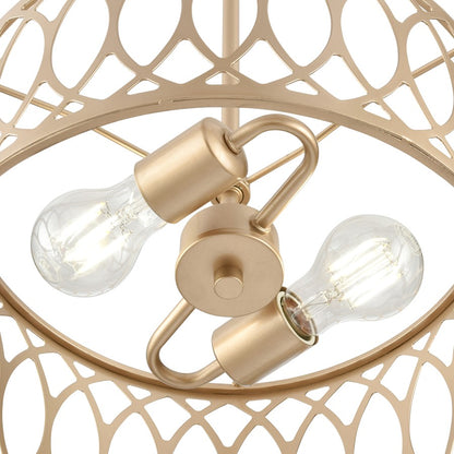 Millennium Lighting Arelyn 2Lt 13" Pendant, Painted Modern Gold