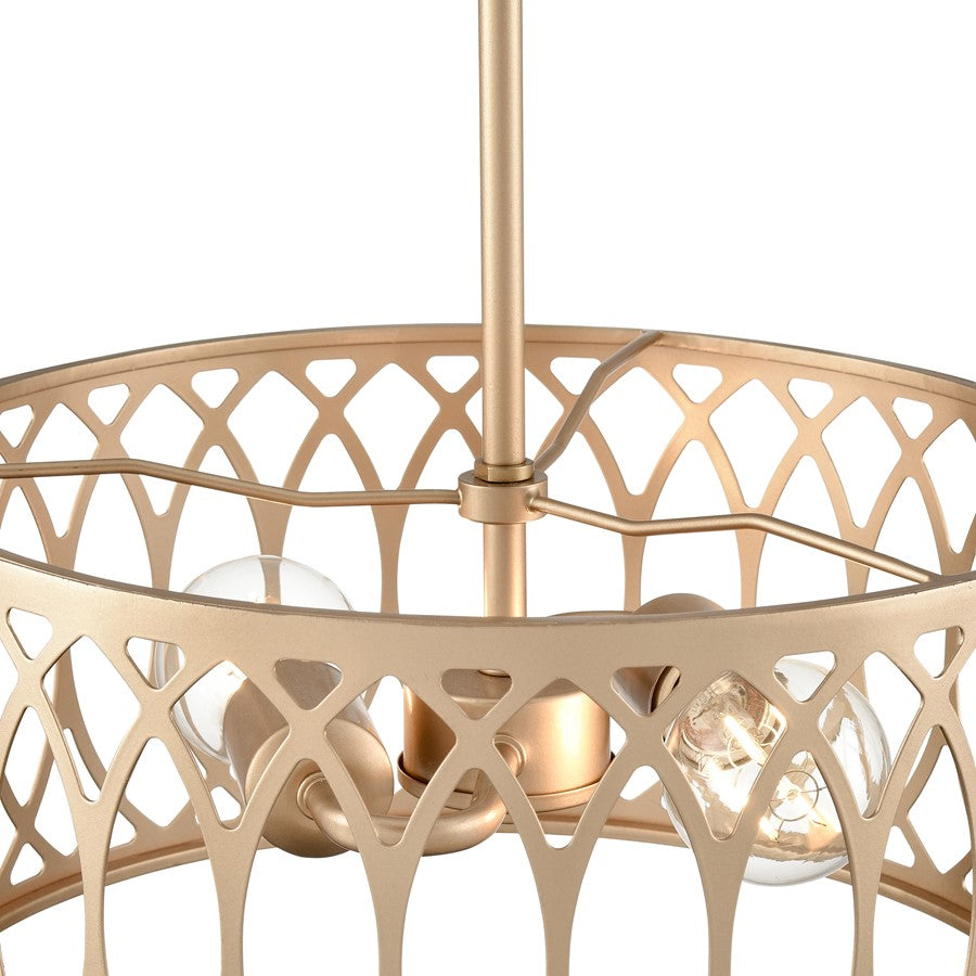 Millennium Lighting Arelyn 2Lt 13" Pendant, Painted Modern Gold