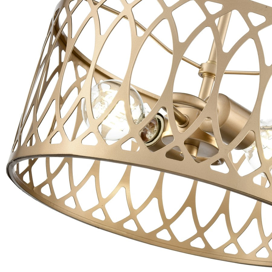 Millennium Lighting Arelyn 2Lt 13" Pendant, Painted Modern Gold