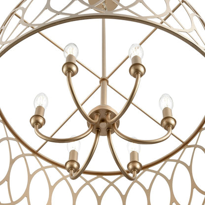 Millennium Lighting Arelyn 6Lt 23" Pendant, Painted Modern Gold