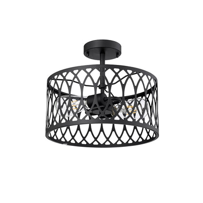 Millennium Lighting Arelyn 1Lt Semi-Flush Mount, Black