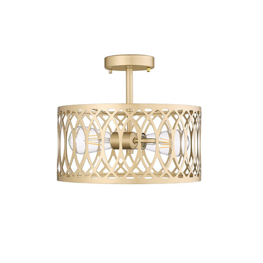 Millennium Lighting Arelyn 1Lt Semi-Flush Mount, Painted Modern Gold - 4212-PMG