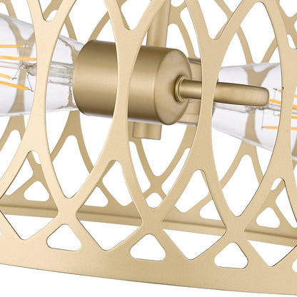 Millennium Lighting Arelyn 1Lt Semi-Flush Mount, Painted Modern Gold