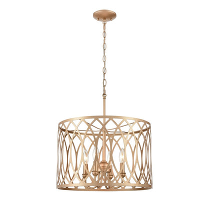 Millennium Lighting Arelyn 4Lt Pendant, Painted Modern Gold
