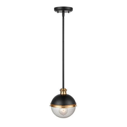 Millennium Lighting Ellmira 1Lt Pendant, Black/Aged Brass