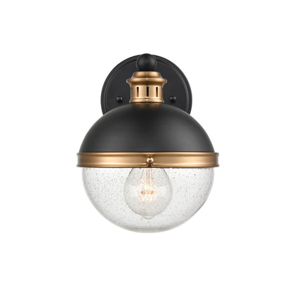Millennium Ellmira 1Lt Wall Sconce, Black/Aged Brass - 4251-MB-AB