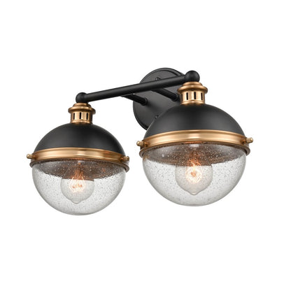 Millennium Lighting Ellmira 2Lt Vanity, Black/Aged Brass