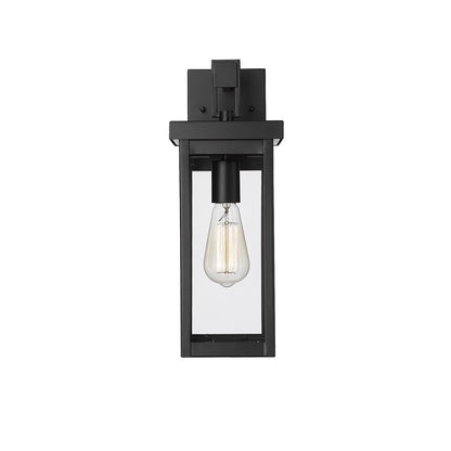 Millennium Lighting Barkeley 1Lt 16" Outdoor Sconce, Black/Clear - 42601-PBK