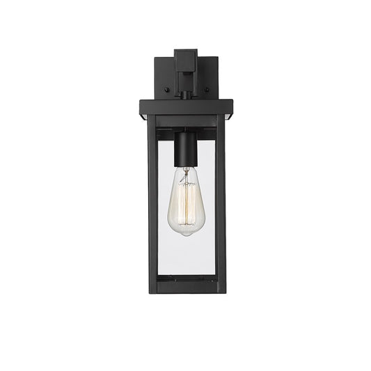 Millennium Lighting Barkeley 1Lt 16" Outdoor Sconce, Black/Clear - 42601-PBK