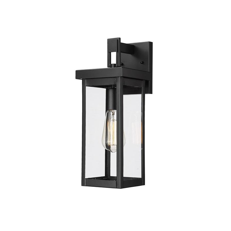 Millennium Lighting Barkeley 1Lt 16" Outdoor Sconce, Black/Clear