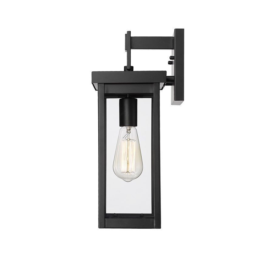 Millennium Lighting Barkeley 1Lt 16" Outdoor Sconce, Black/Clear